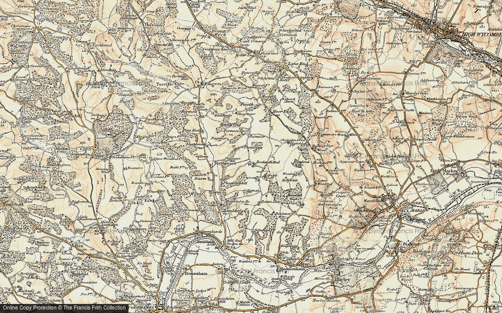 Old Map of Pheasants, 1897-1898 in 1897-1898