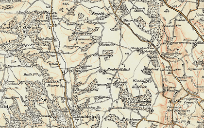 Old map of Pheasants in 1897-1898