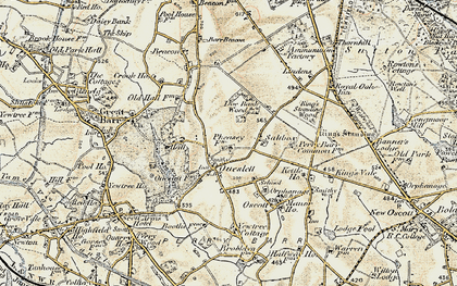 Old map of Pheasey in 1902