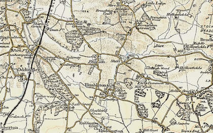 Old map of Phepson in 1899-1902