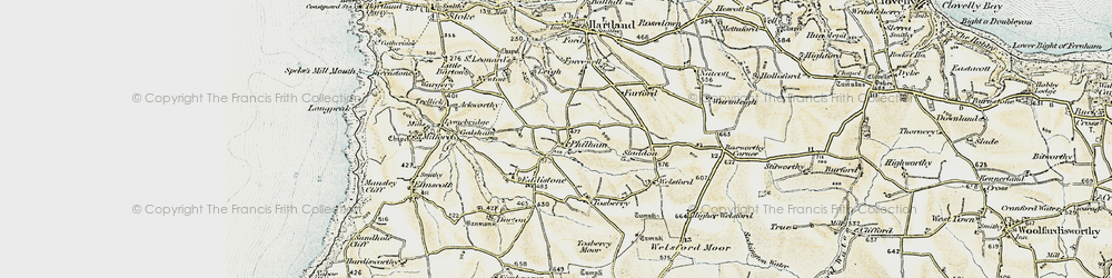 Old map of Philham in 1900