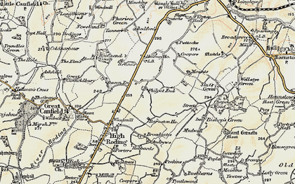 Old map of Philpot End in 1898-1899