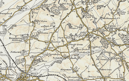 Old map of Phocle Green in 1899-1900