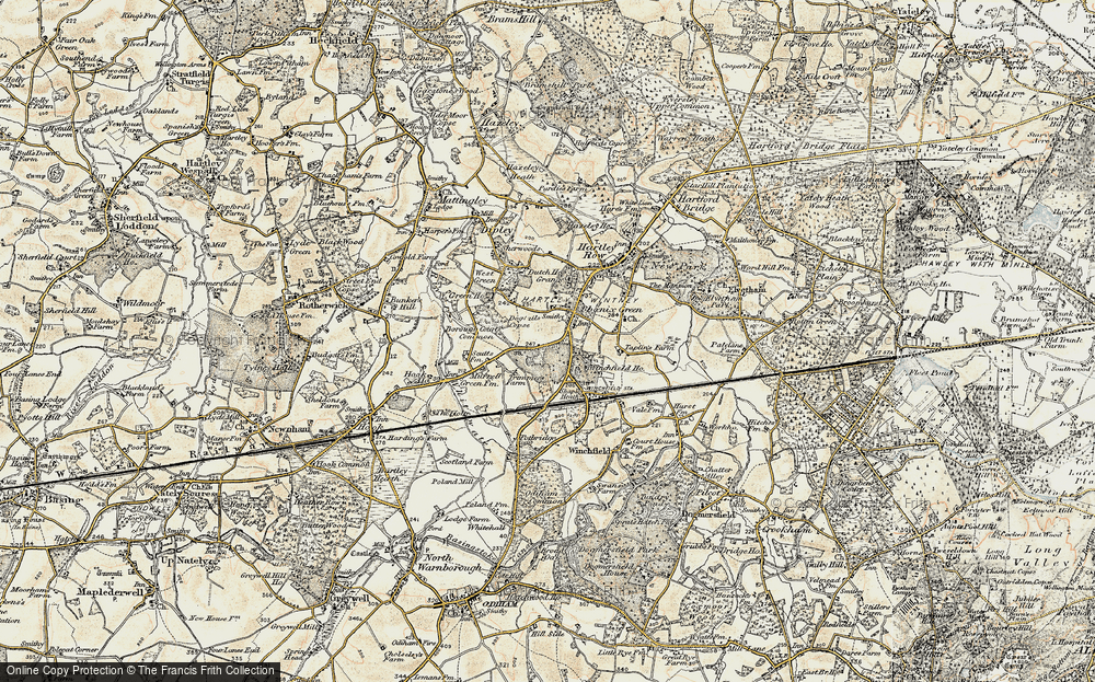 Old Map of Historic Map covering Ashley in 1897-1909
