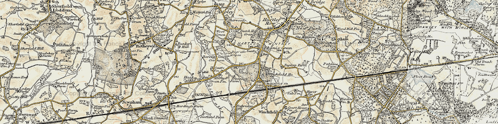 Old map of Ashley in 1897-1909