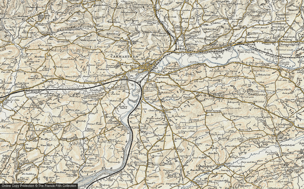Old Map of Pibwrlwyd, 1901 in 1901