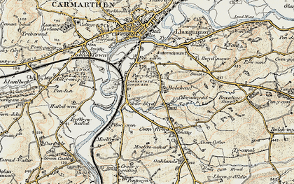 Old map of Pibwrlwyd in 1901
