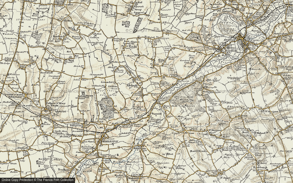 Old Map of Piccadilly Corner, 1901-1902 in 1901-1902