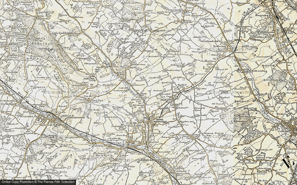 Old Map of Piccotts End, 1898 in 1898