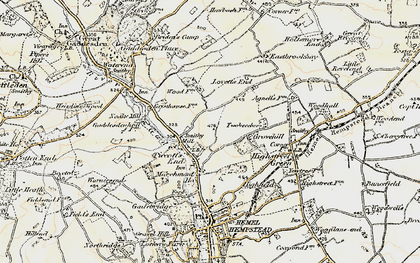 Old map of Piccotts End in 1898
