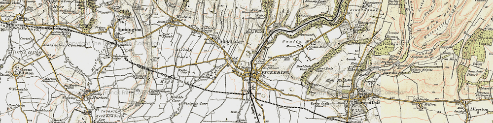 Old map of Pickering in 1903-1904
