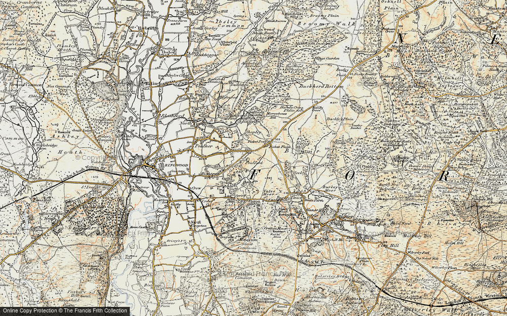 Old Map of Picket Hill, 1897-1909 in 1897-1909