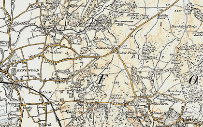 Old map of Picket Hill in 1897-1909