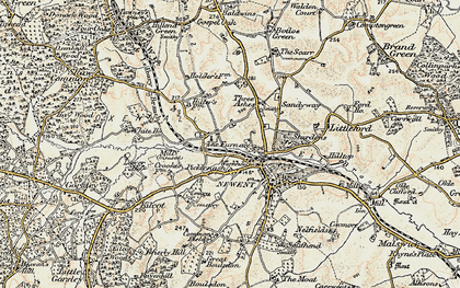 Old map of Picklenash in 1899-1900