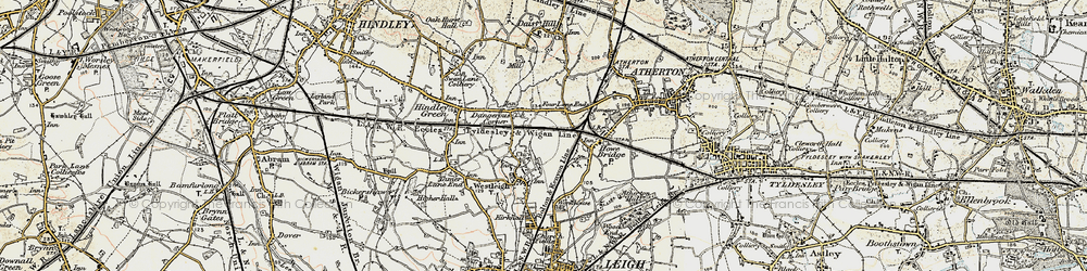 Old map of Pickley Green in 1903