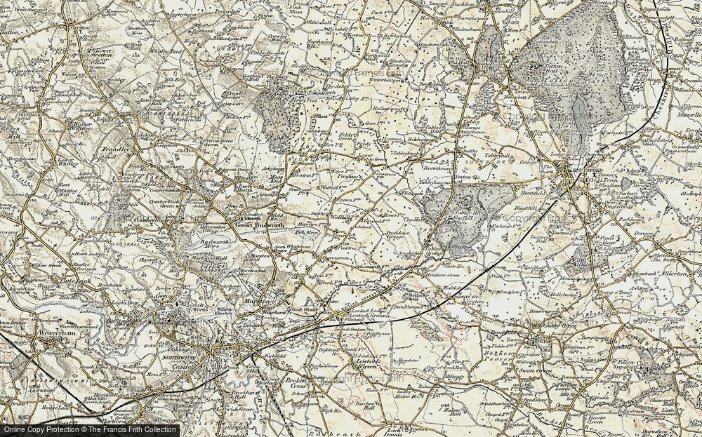Old Map of Pickmere, 1902-1903 in 1902-1903