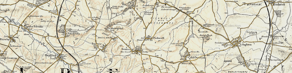 Old map of Pickwell in 1901-1903