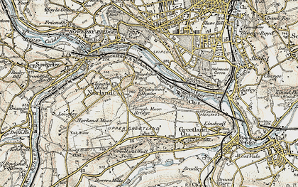 Old map of Pickwood Scar in 1903
