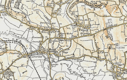 Old map of Pict's Hill in 1898-1900