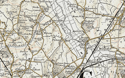 Old map of Ash Hey in 1902-1903