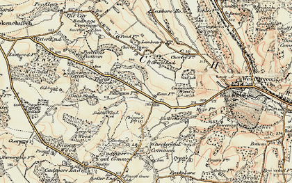 Old map of Piddington in 1897-1898