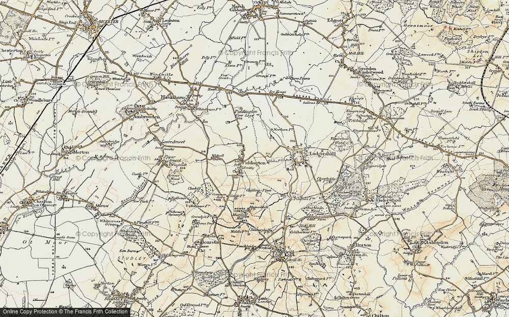 Old Map of Piddington, 1898-1899 in 1898-1899
