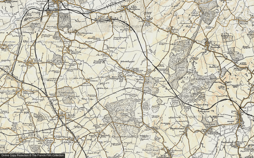 Old Map of Piddington, 1898-1901 in 1898-1901