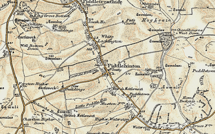 Old map of Higher Waterston in 1897-1909
