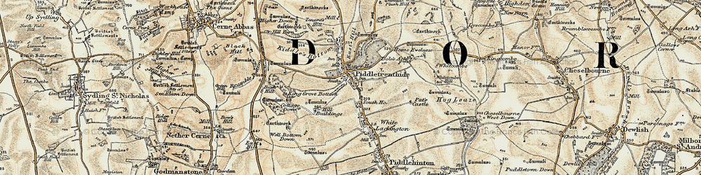 Old map of Buck Hill in 1899