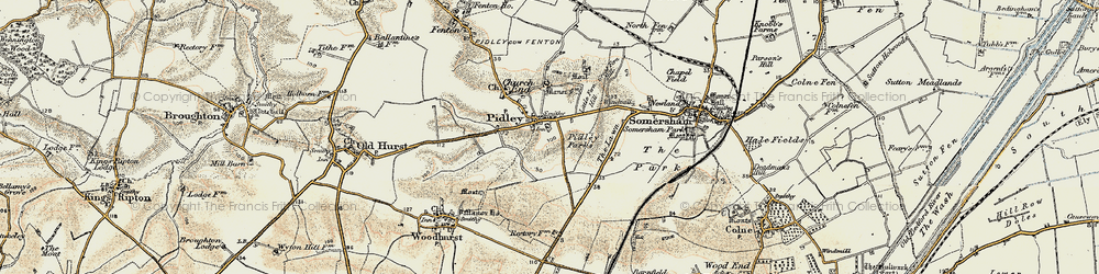 Old map of Pidley in 1901