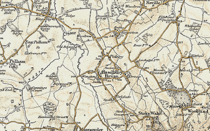 Old map of Pidney in 1897-1909