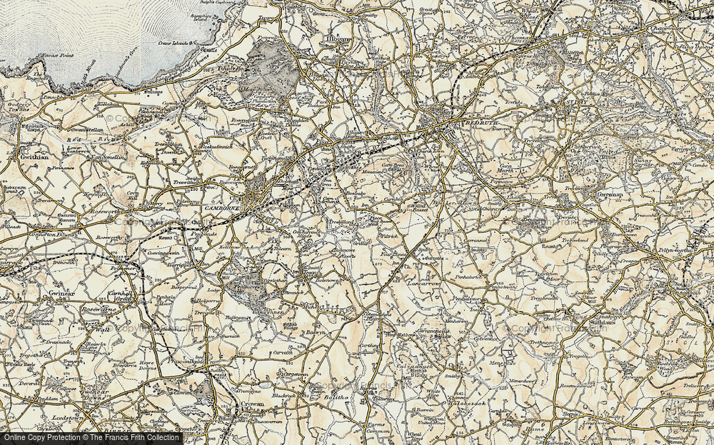 Old Map of Piece, 1900 in 1900