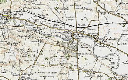 Old map of Allan's Grange in 1903-1904