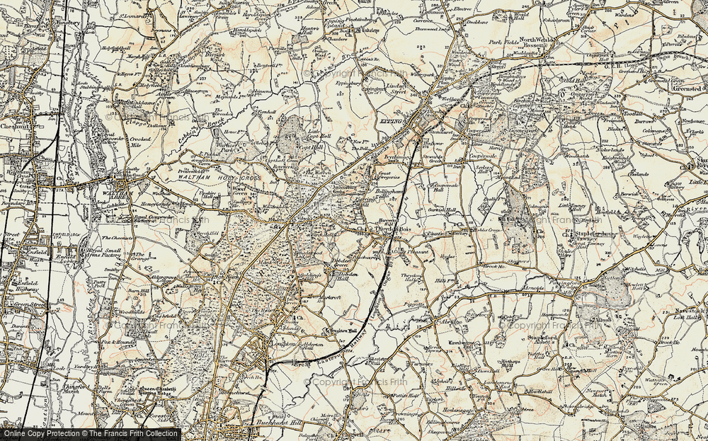 Old Map of Historic Map covering Ambresbury Banks in 1897-1898