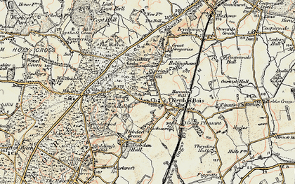 Old map of Ambresbury Banks in 1897-1898