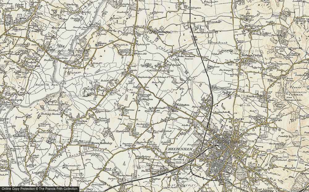 Old Map of Piff's Elm, 1898-1900 in 1898-1900