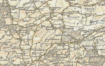 Old map of Barford Ho in 1898-1900
