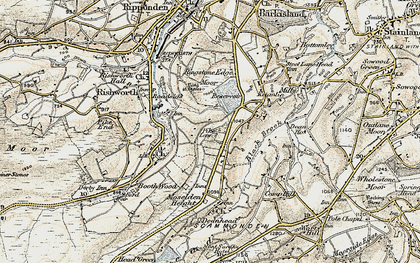 Old map of Moselden Height in 1903