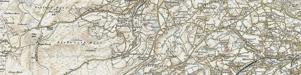 Old map of Pike Law in 1903