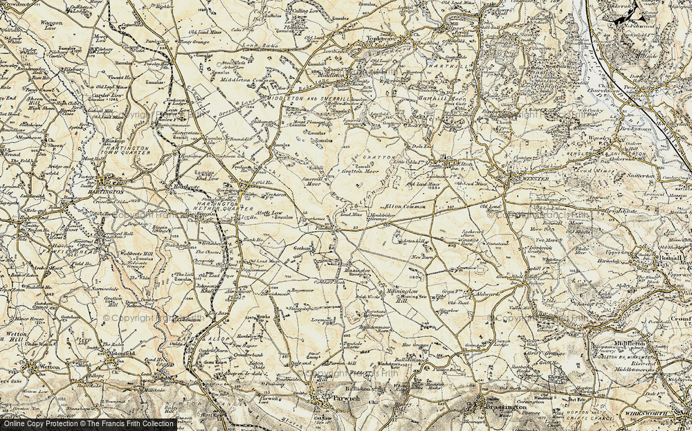 Old Map of Pikehall, 1902-1903 in 1902-1903