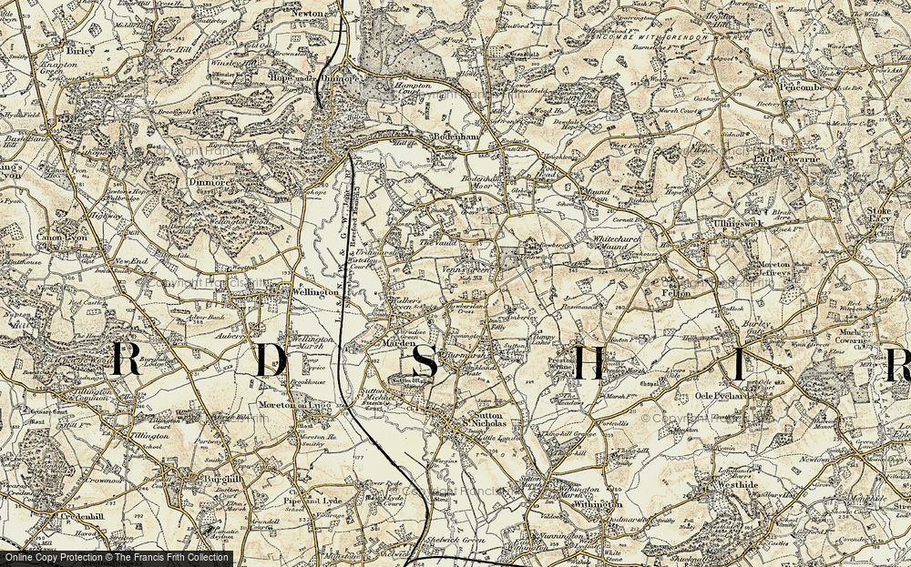 Old Map of Pikestye, 1899-1901 in 1899-1901