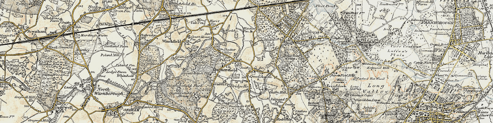 Old map of Pilcott in 1898-1909