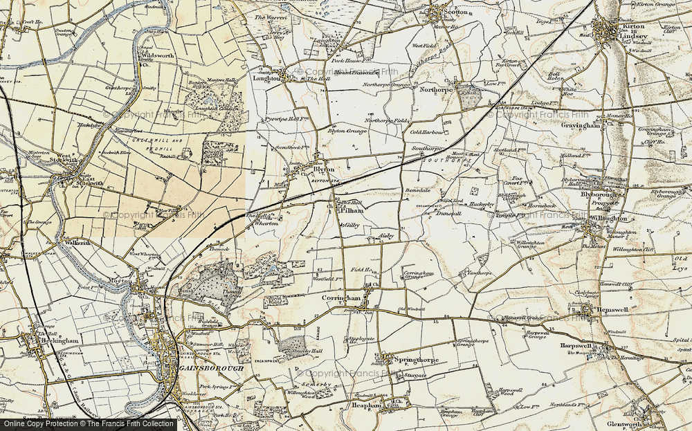 Old Map of Pilham, 1903 in 1903