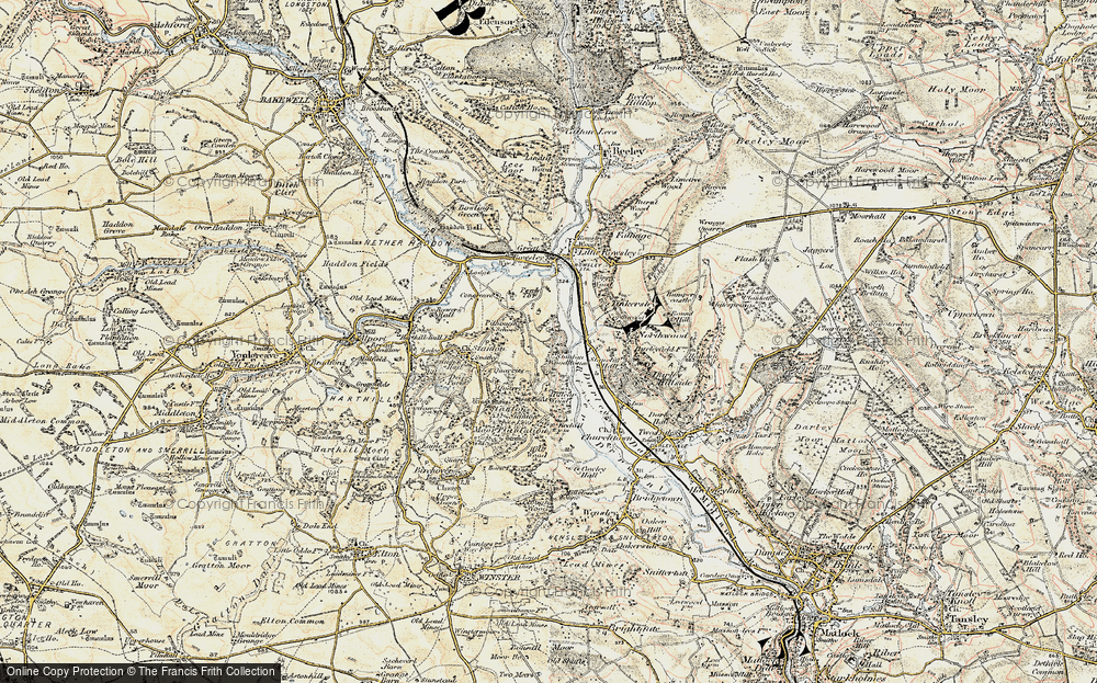 Old Map of Historic Map covering Stanton Woodhouse in 1902-1903