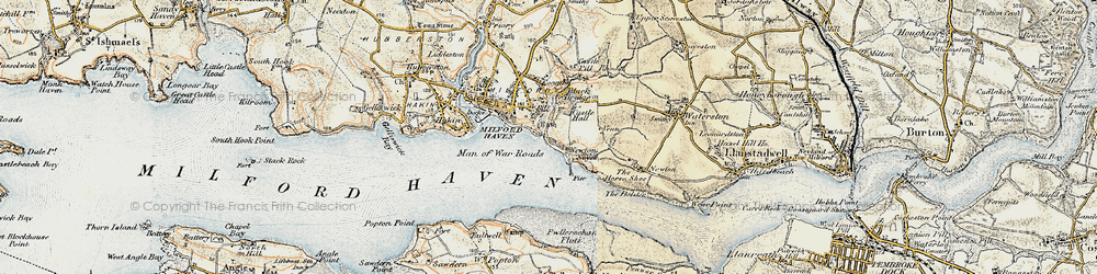 Old map of Pill in 1901-1912