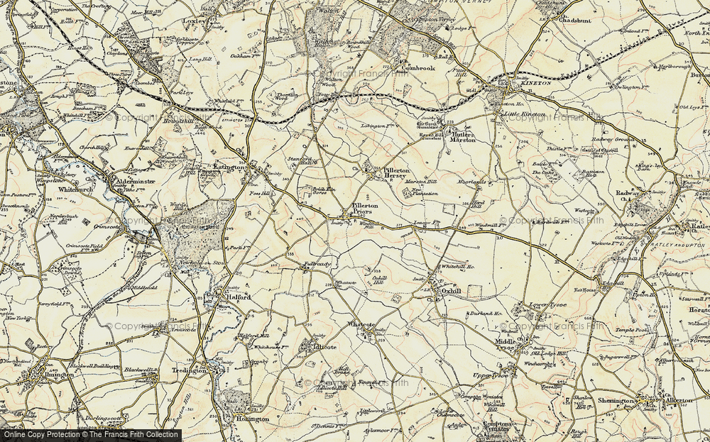 Old Map of Pillerton Priors, 1899-1901 in 1899-1901