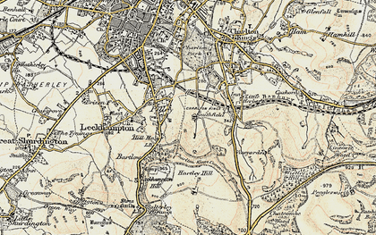 Old map of Pilley in 1898-1900
