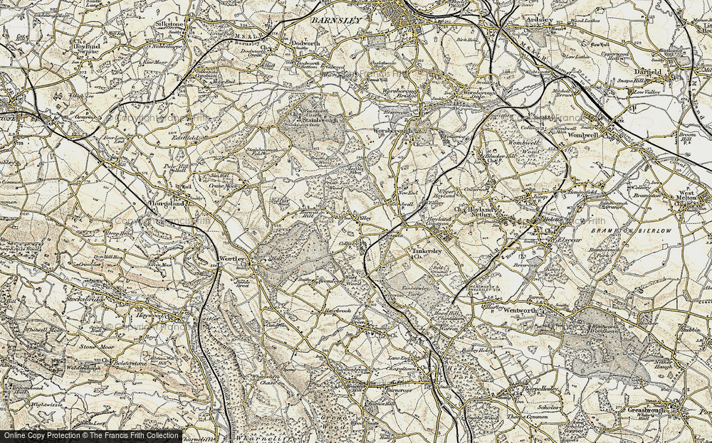 Old Map of Pilley, 1903 in 1903