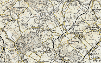 Old map of Pilley in 1903