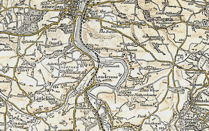 Old map of Pillmouth in 1900